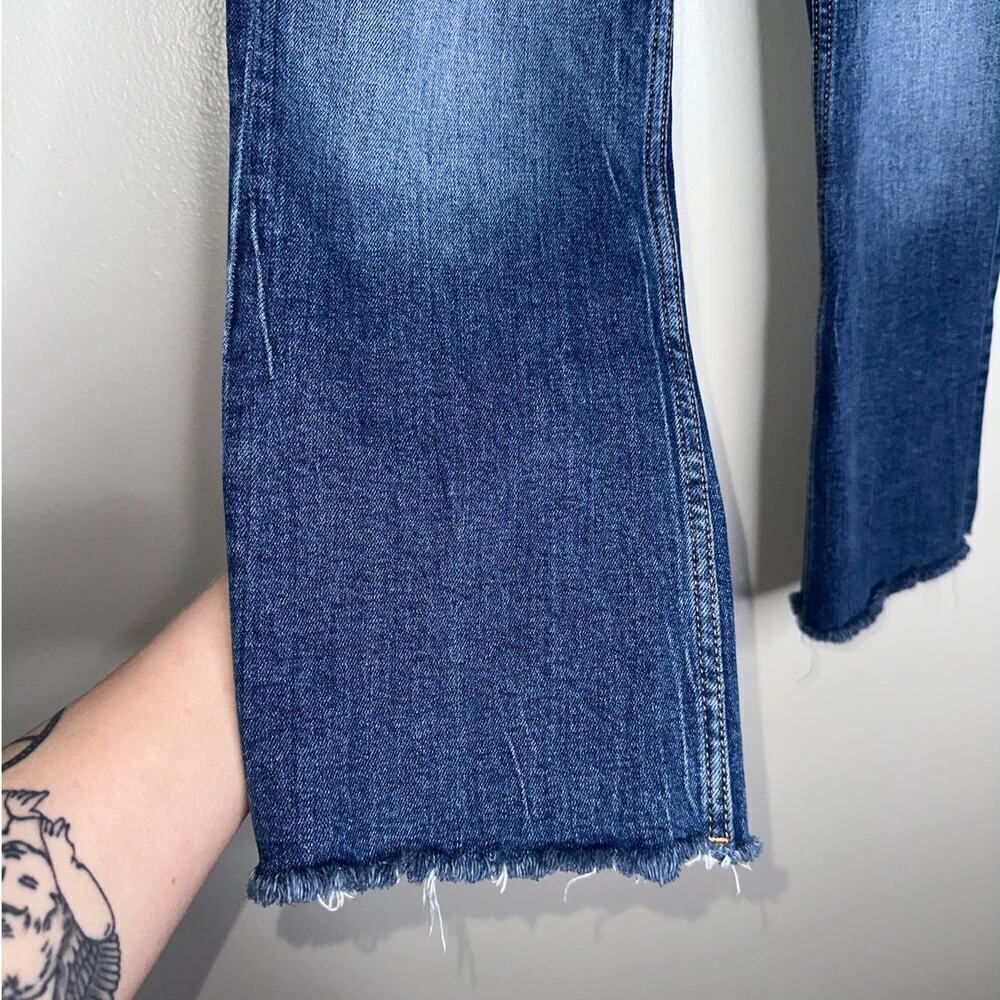 Zara High Rise Wide Leg Jeans Dark Blue Wash Size US 6 No Holes No Rips Classic - Picture 5 of 6
